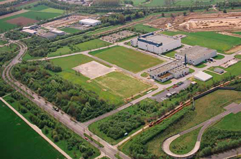 Aerial photo of the Trade- and business park Aachener Land
